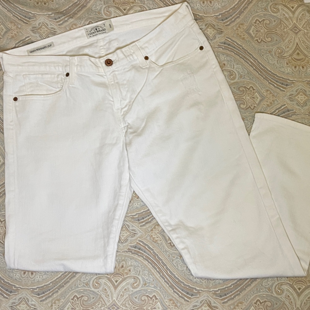 Lucky Brand Sienna Weekender Women's Crisp White Cropped Jeans - Picture 2 of 10